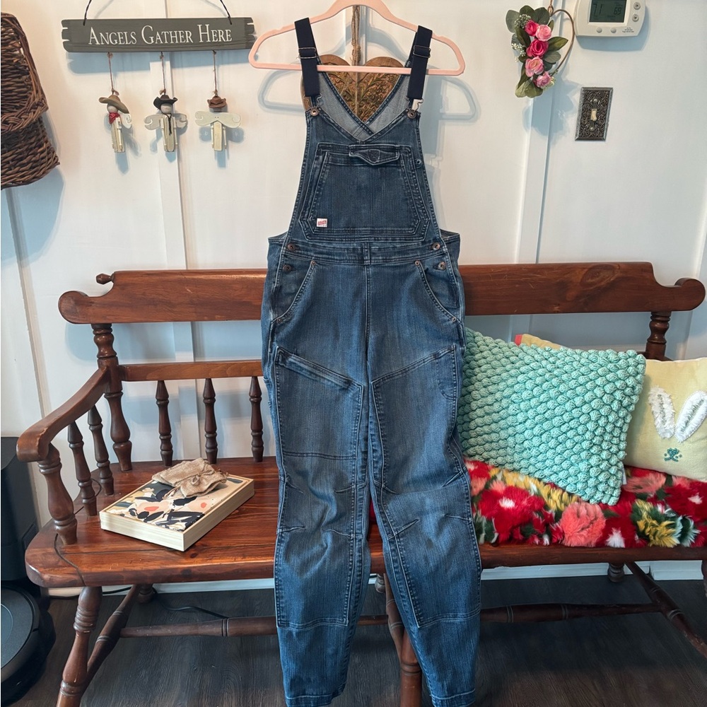 Duluth Trading Co Women's Dark Blue Denim Overalls